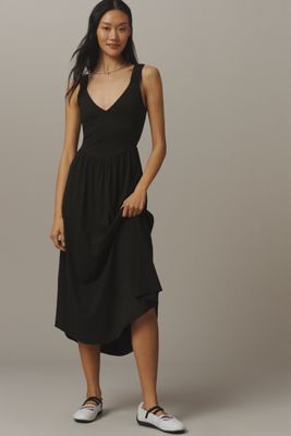 Nation Los Angeles Celine V-Neck Midi Dress