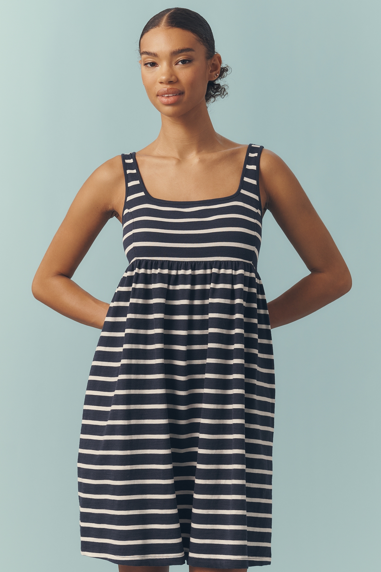 Nation Los Angeles Cotton Kitty Babydoll Mini Dress