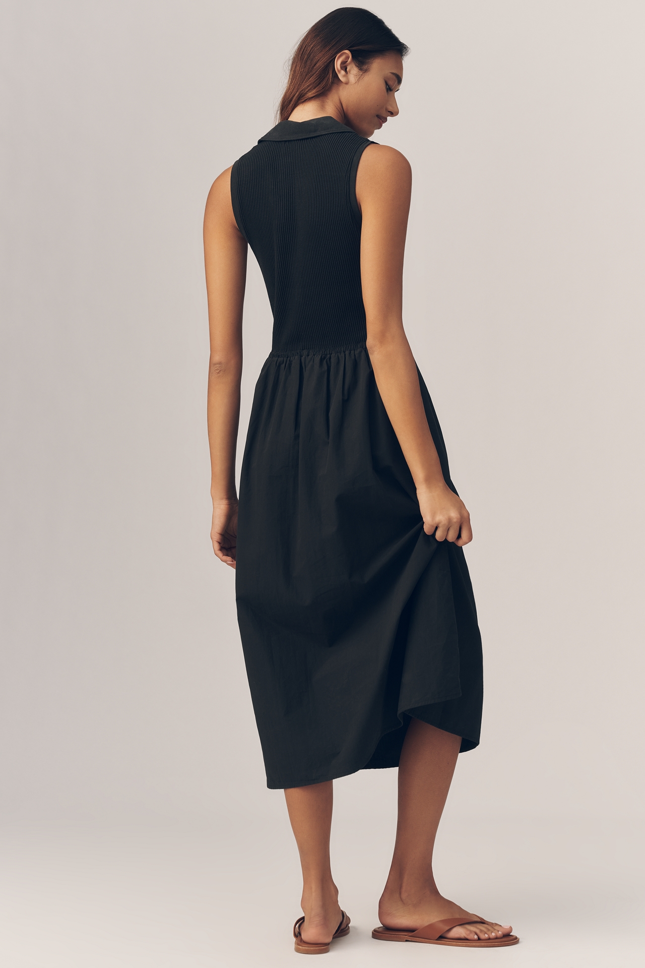 Nation Los Angeles Jessica V-Neck Midi Dress
