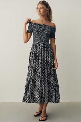 Nation Los Angeles Vivian 100% Pima Cotton Midi Dress