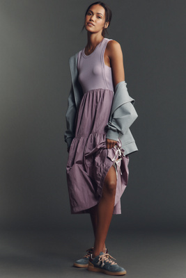 Daily Practice By Anthropologie Daily Practice Bowline Sleeveless Midi Dress In Purple
