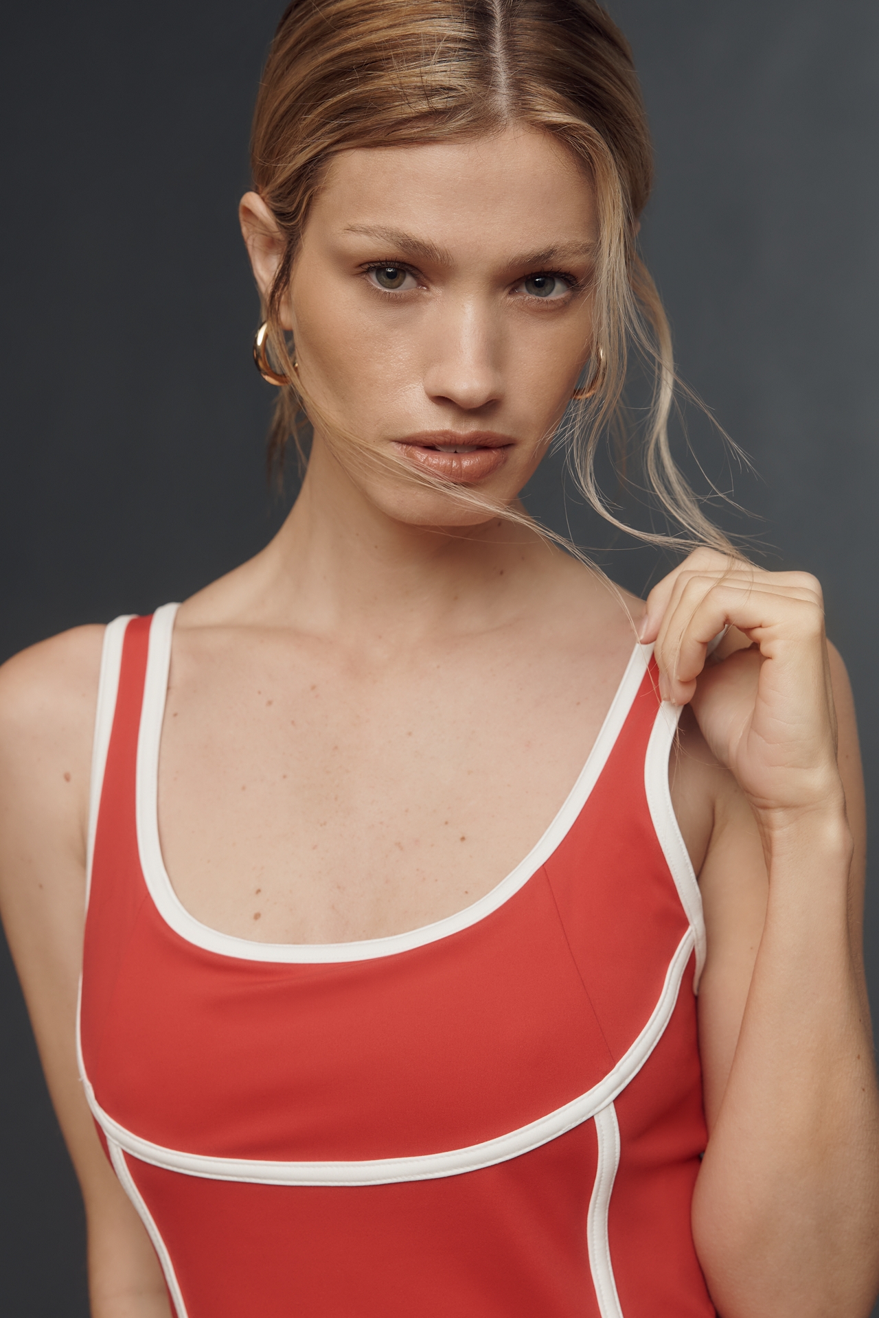 Daily Practice Sleeveless Piped Mini Dress
