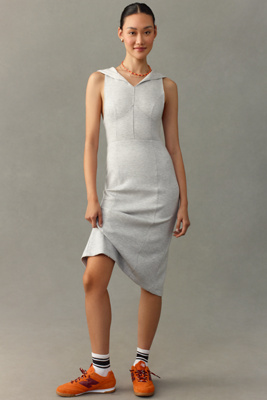 Daily Practice By Anthropologie Daily Practice Open Road Sleeveless Midi Dress In Gray