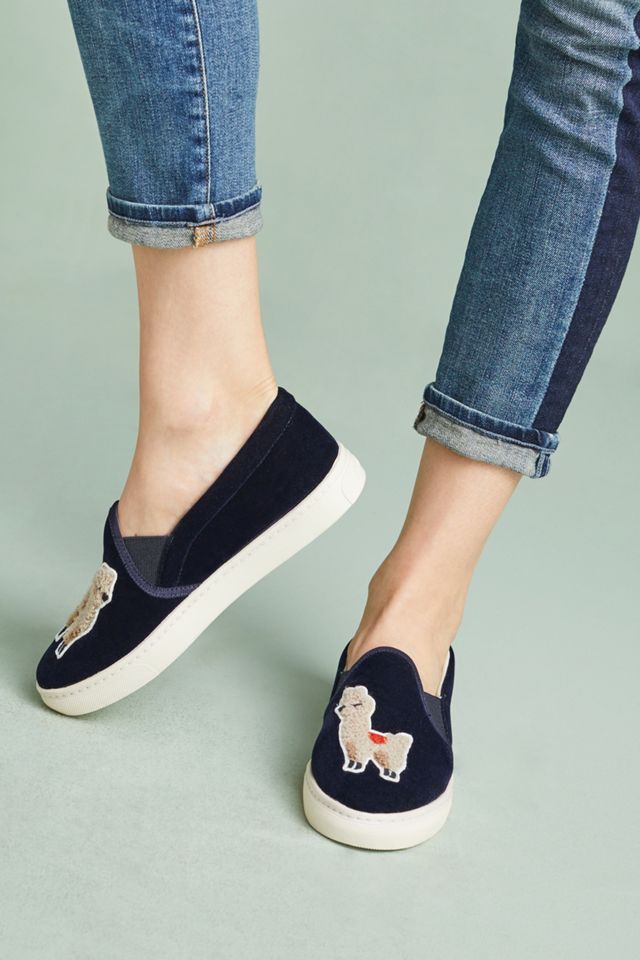 Soludos Velvet Llama Sneakers #1