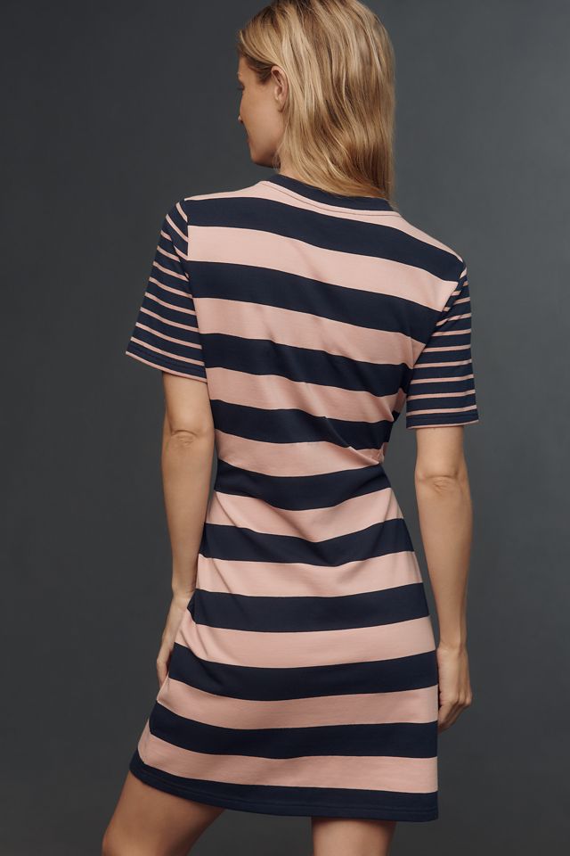 English Factory Short-Sleeve Contrast Striped Mini Dress #1