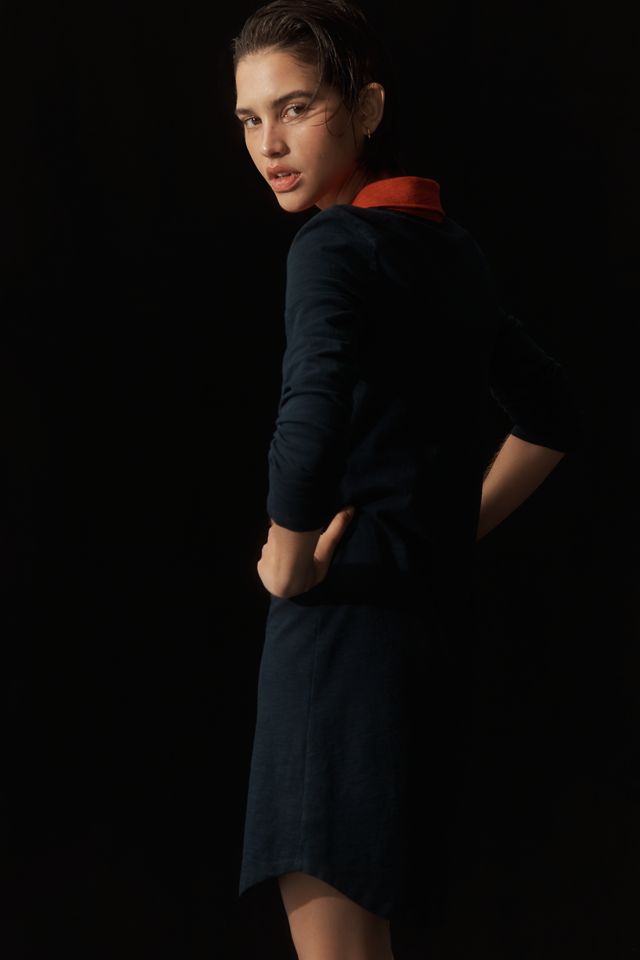 Sundry Long-Sleeve Cotton Polo Dress #2