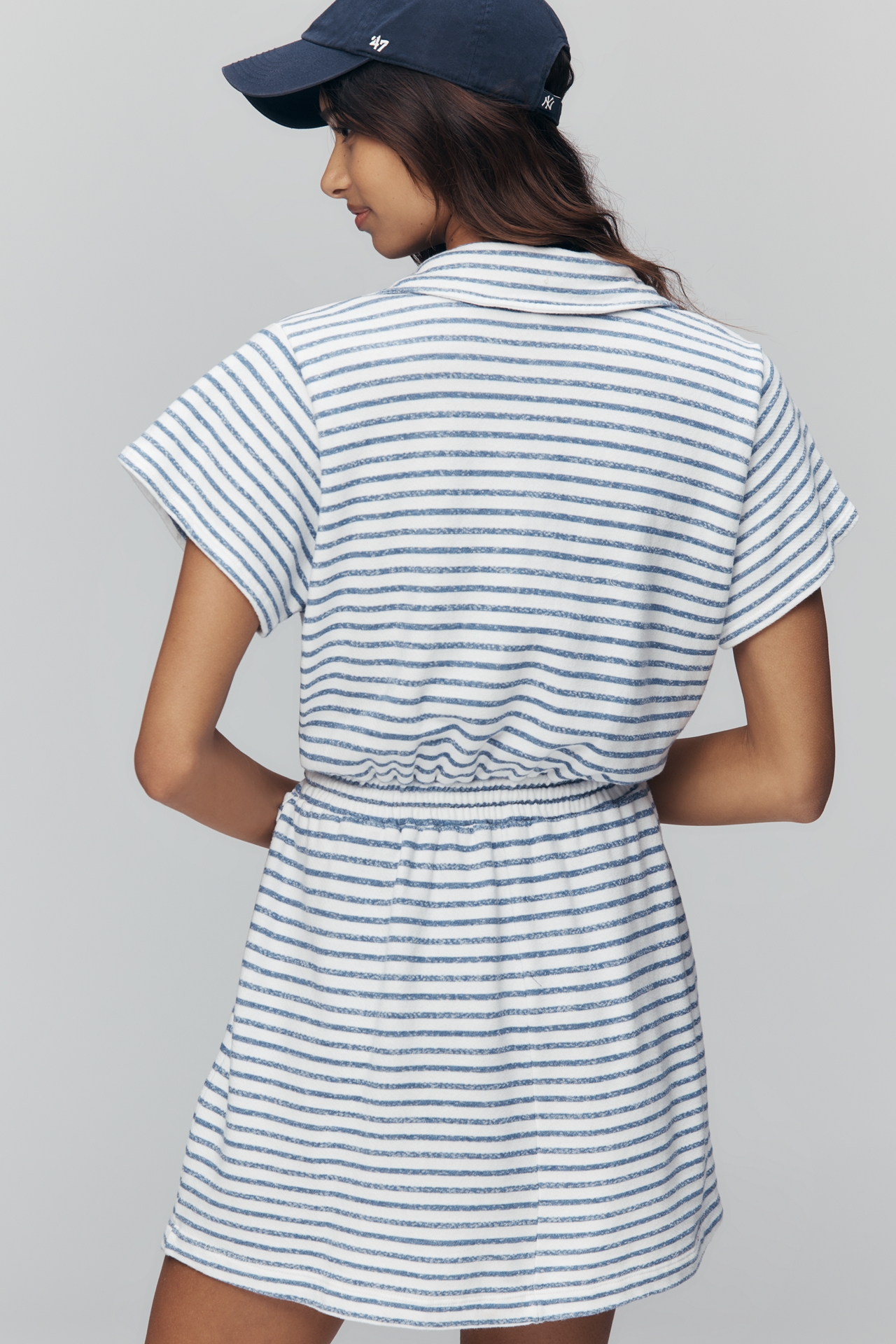 Sundry Short-Sleeve Stripe Mini Dress