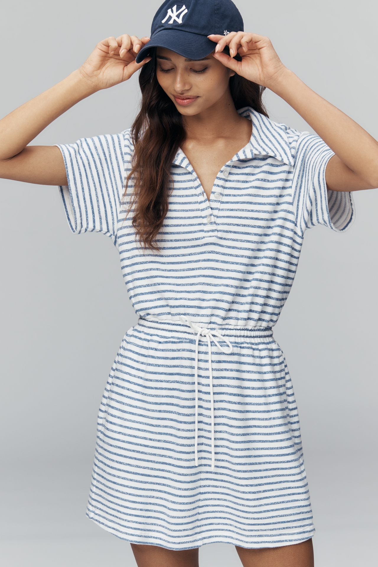 Sundry Short-Sleeve Stripe Mini Dress
