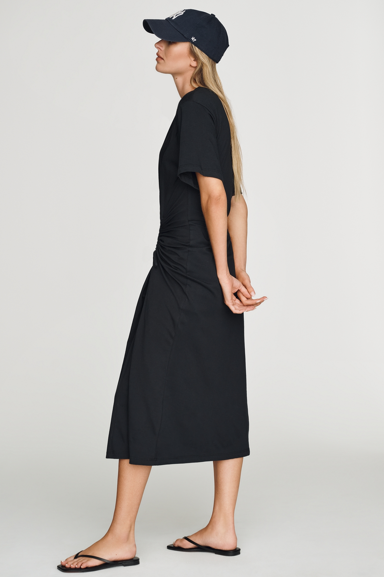 Daily Practice Cotton Ruched T-Shirt Dress