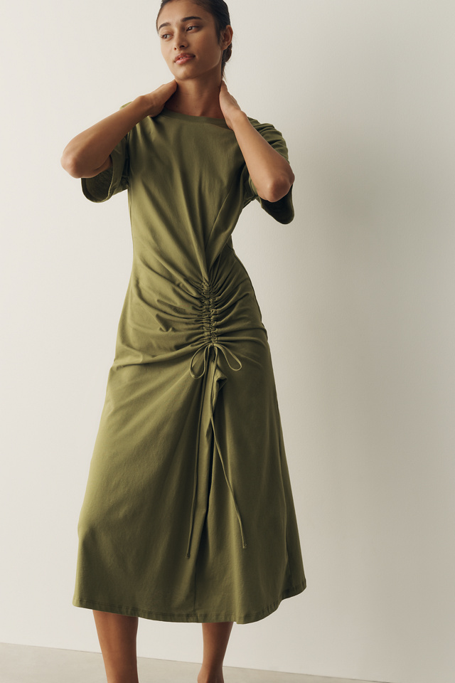 Daily Practice 100% Cotton Ruched T-Shirt Dress