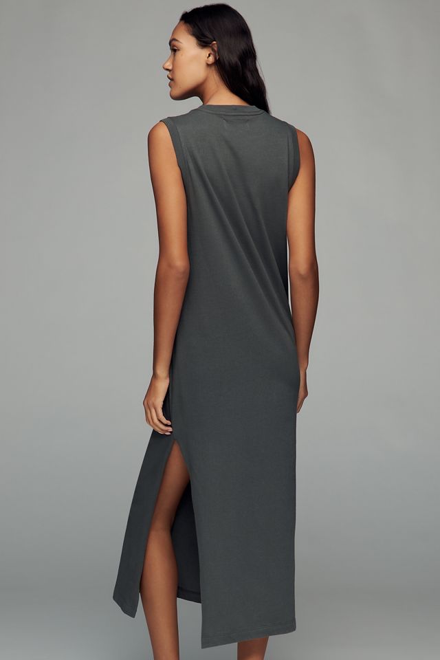 knee length dresses for ladies The Arielle Button Back Midi Tank Dress