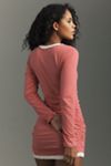 Daily Practice Long-Sleeve Lace-Up Mini Dress