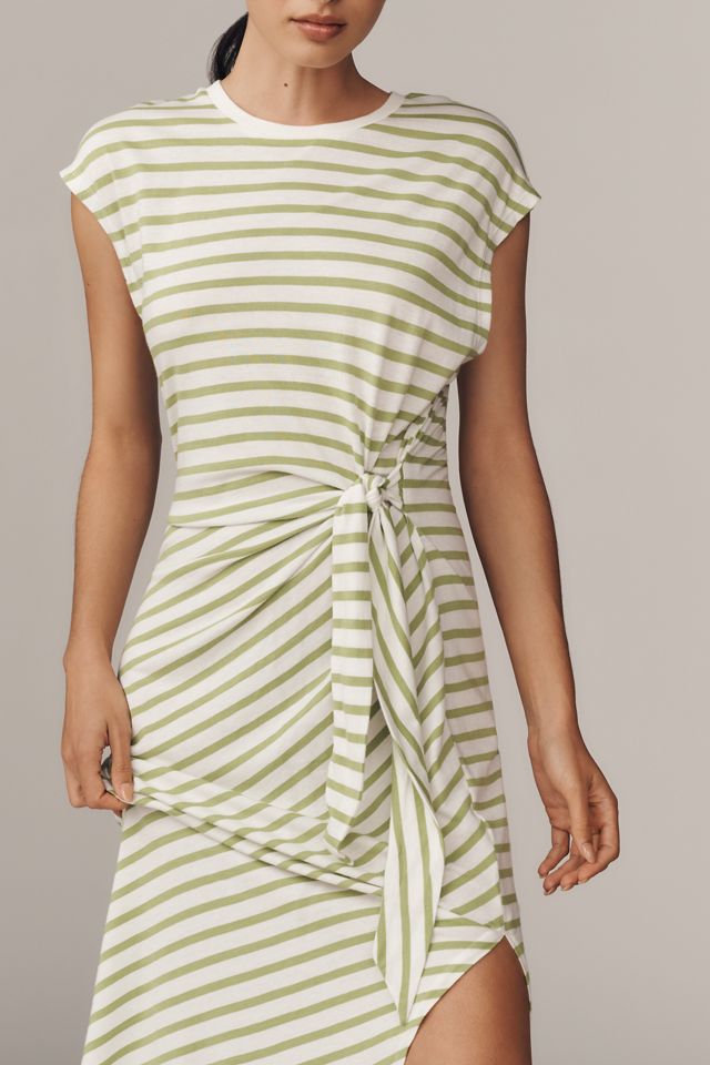 Daily Practice Tiebreaker Muscle-Sleeve Midi Dress #1