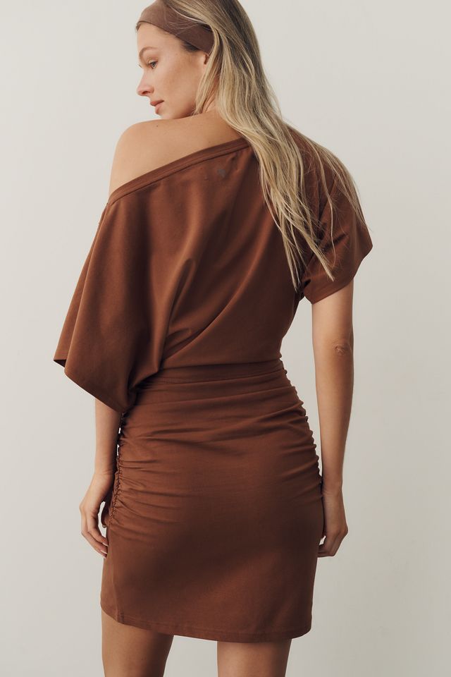 Daily Practice Off-Shoulder Waisted Mini Dress #1