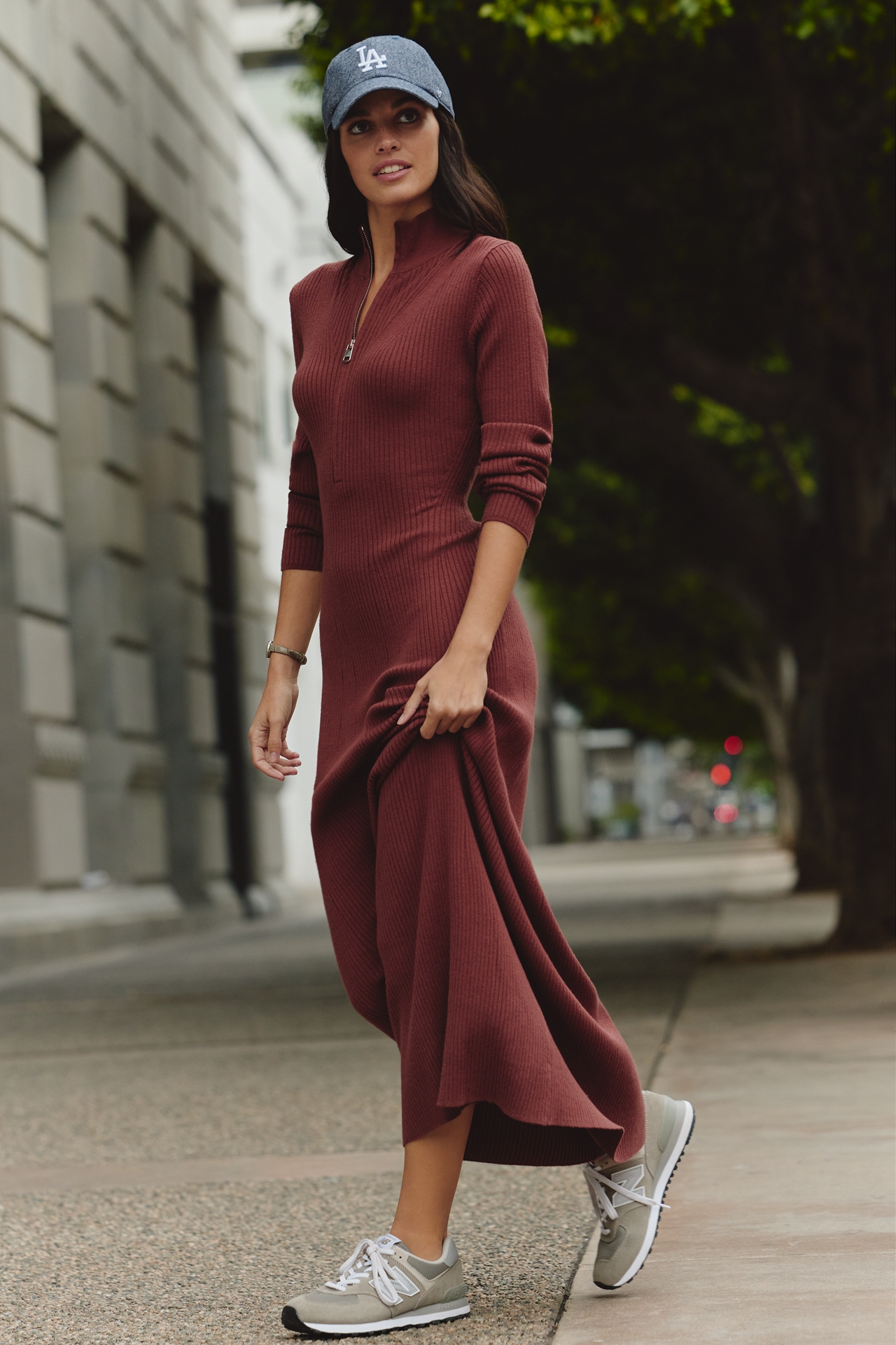 Varley Burnet Half-Zip Knit Dress