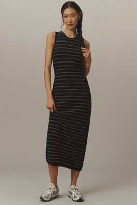 arlie striped midi knit dresses Women's The Rylee Midi Dress in Cool Navy - Size 12