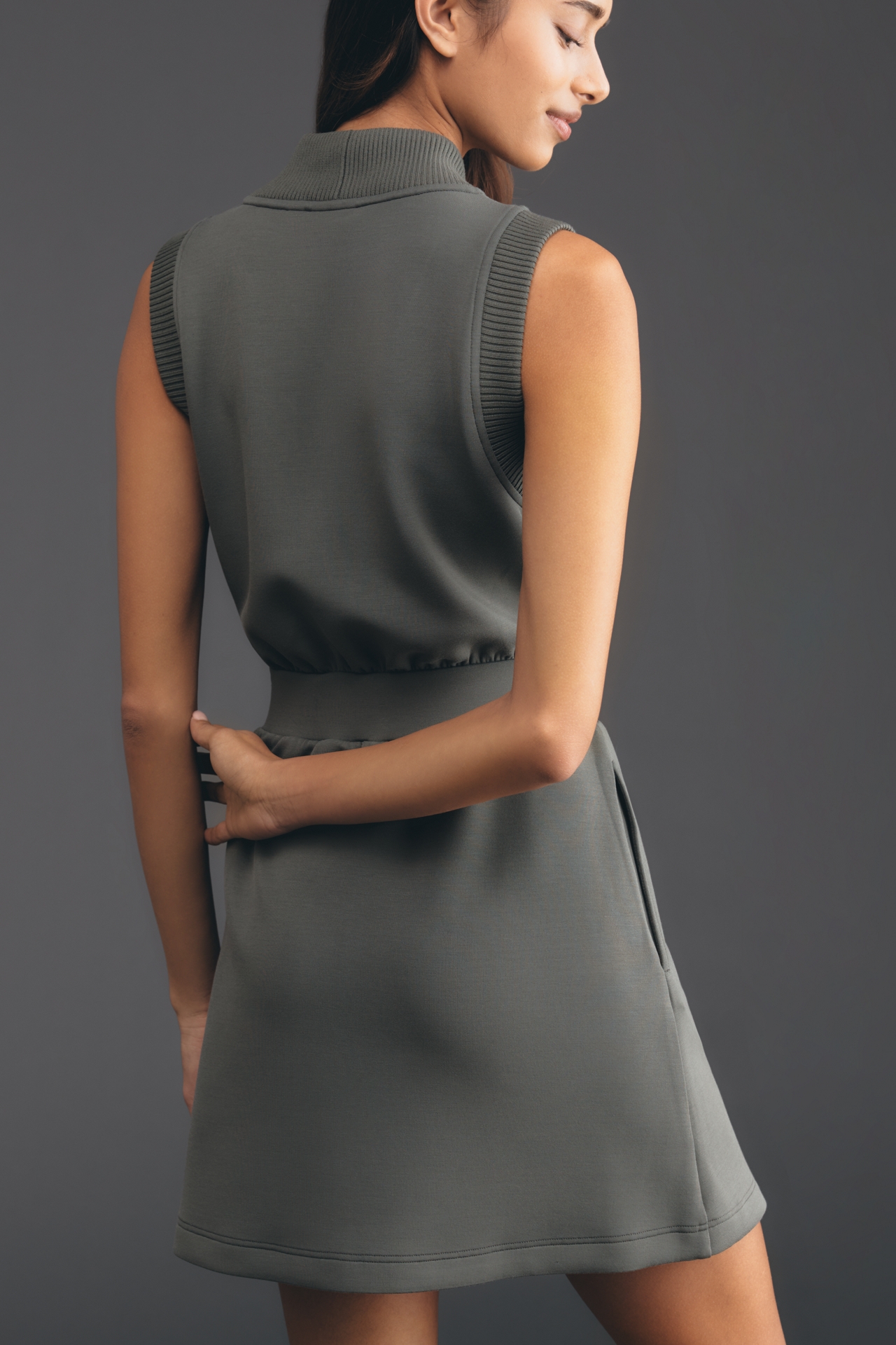 Varley Polyanne Half-Zip Mini Dress
