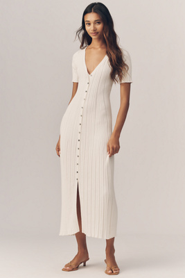Varley Elena Knit Midi Dress In Multi