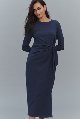 Daily Practice Tie Breaker Long-Sleeve Midi Dress product page