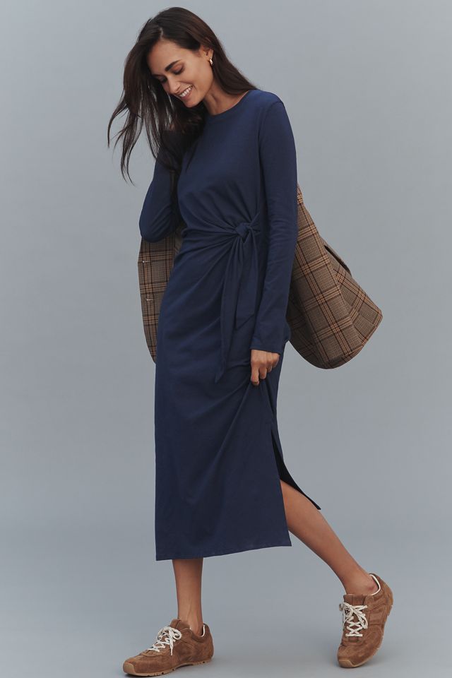 Daily Practice Tie Breaker Long-Sleeve Midi Dress #1