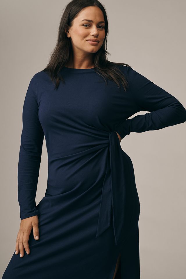 Daily Practice Tie Breaker Long-Sleeve Midi Dress #5
