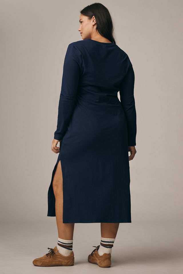Daily Practice Tie Breaker Long-Sleeve Midi Dress #6