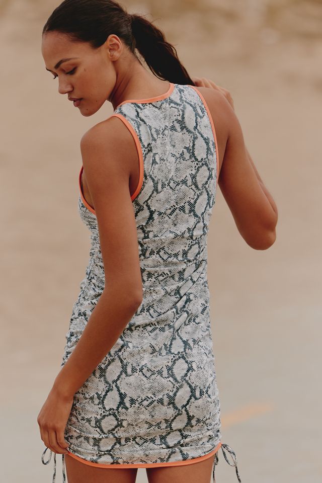 Daily Practice High-Neck Snake Print Ruched Mini Dress #2