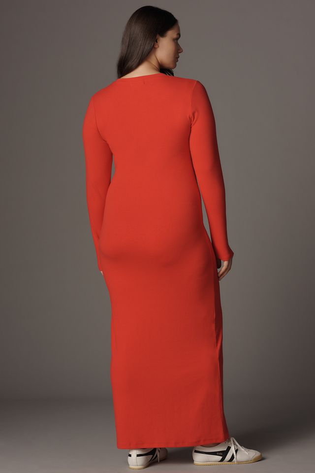 Daily Practice Long-Sleeve Ribbed Maxi Dress #6