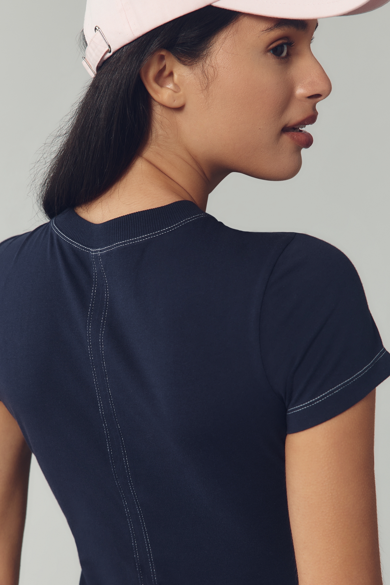 Daily Practice Short-Sleeve Gathered Midi Dress