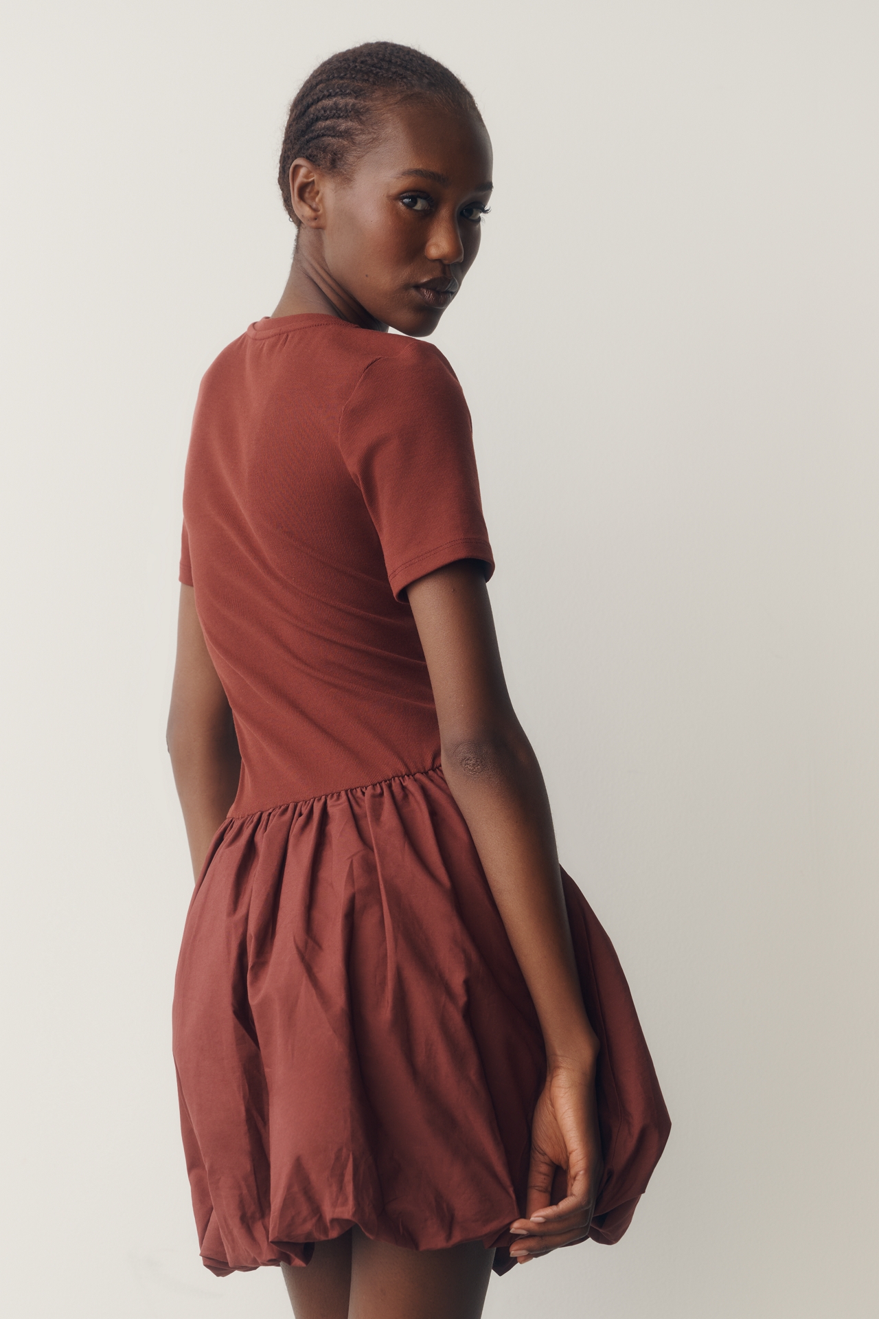 Daily Practice Drop-Waist Bubble Mini Dress