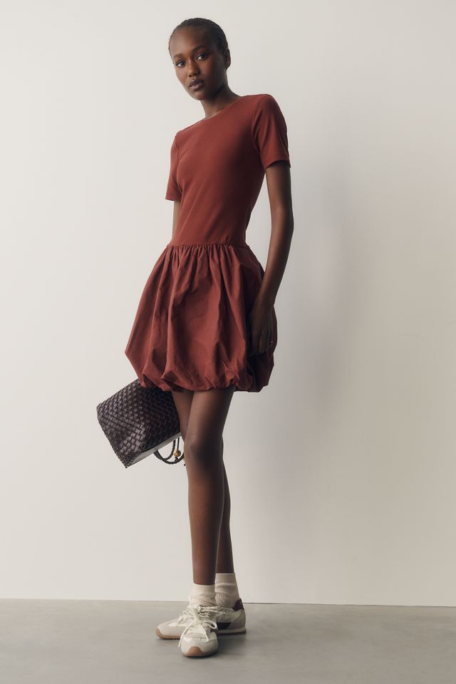 midi red cocktail dress Nahla Drop Waist with Buttons wrinkle%2C%20brighter%20colors parent-sku:241-WRD1103-FB0020 Women's Cute Ruffle Collar Color:Black/white