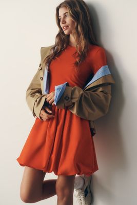 Daily Practice Drop-Waist Bubble Mini Dress