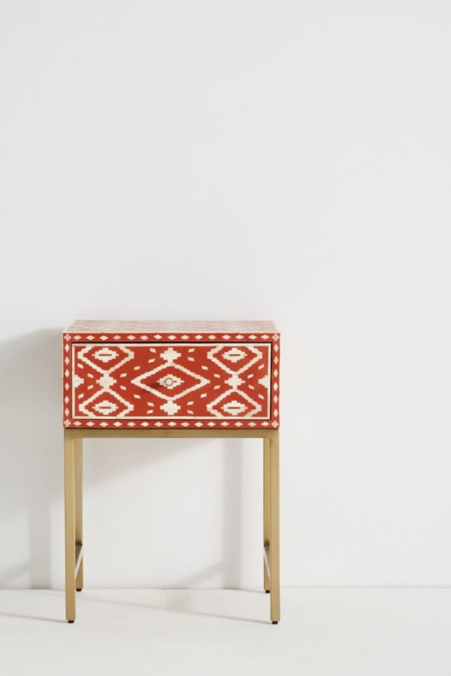Ikat Inlay Nightstand #1