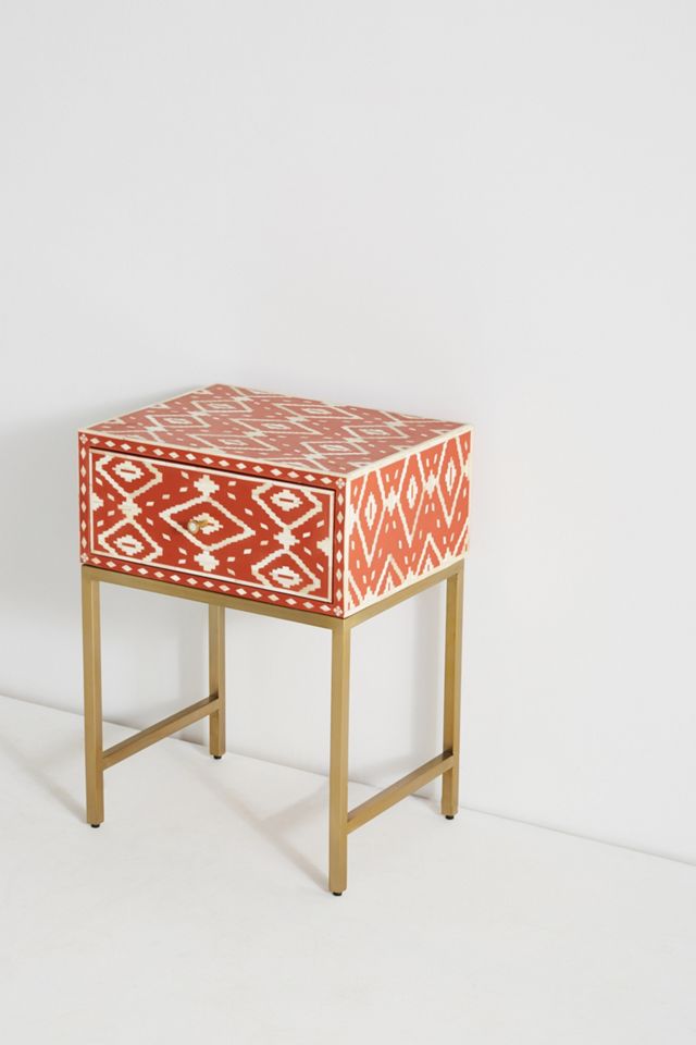 Ikat Inlay Nightstand #2