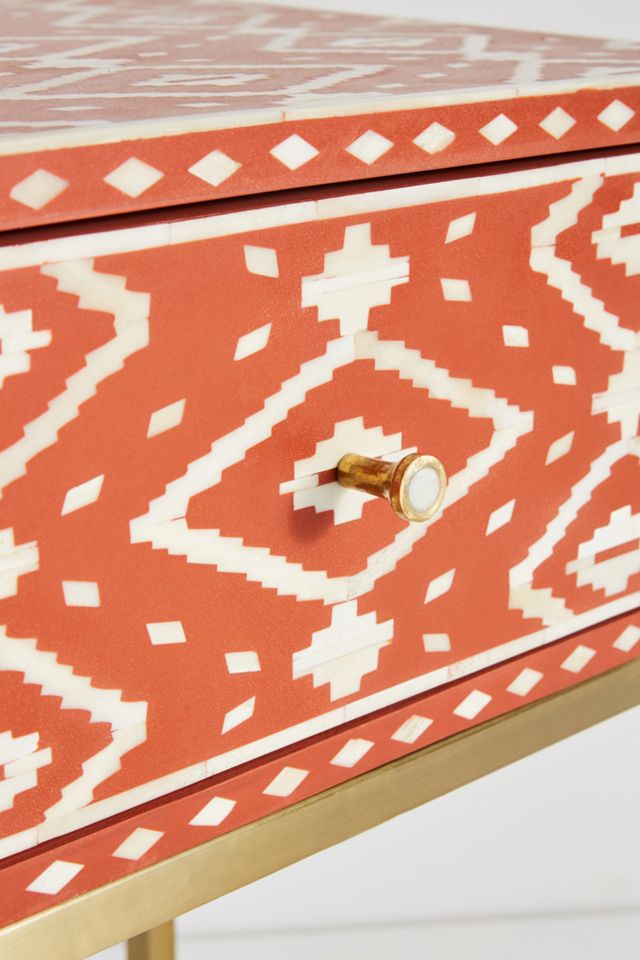 Ikat Inlay Nightstand #3