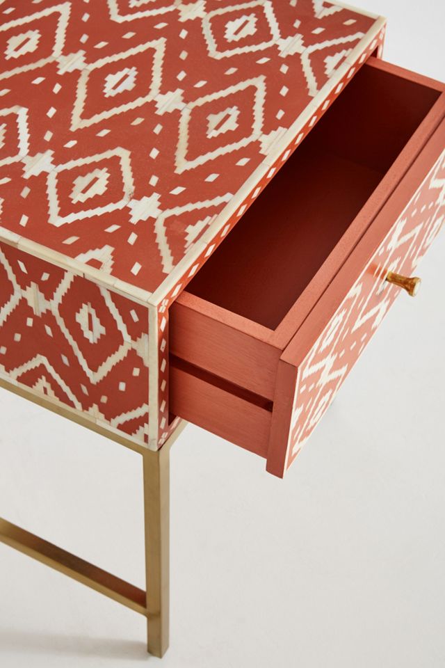 Ikat Inlay Nightstand #4