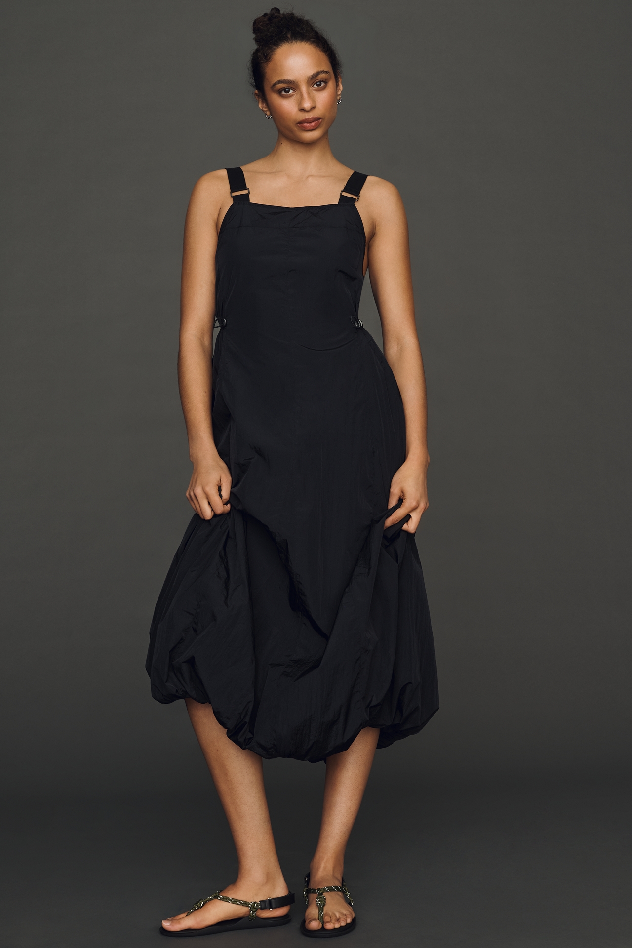 Daily Practice Bubble-Hem Midi Dress