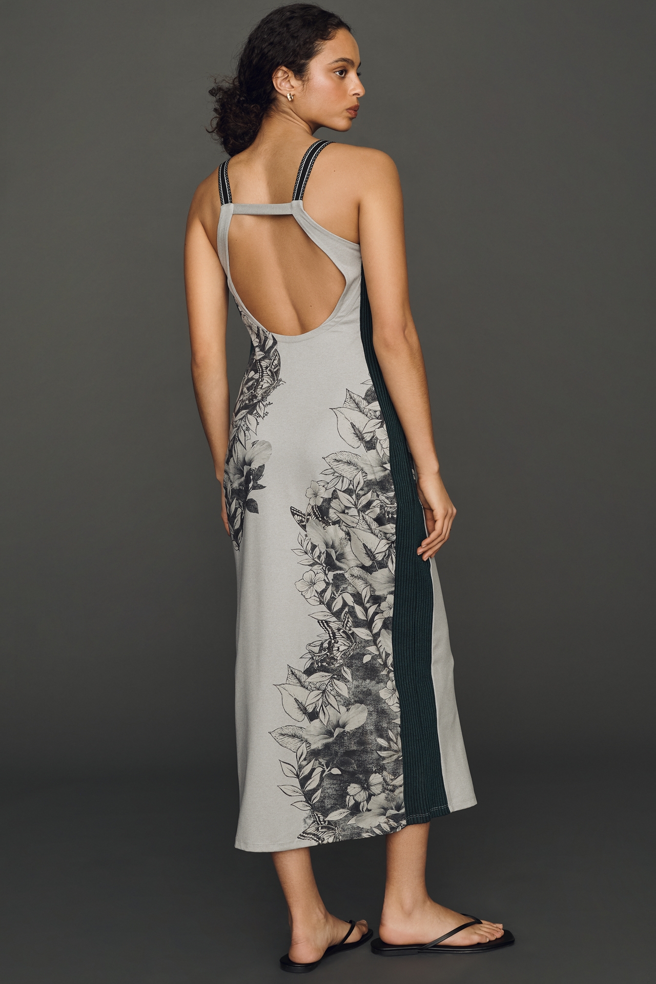 Daily Practice Open Back Column Midi Dress