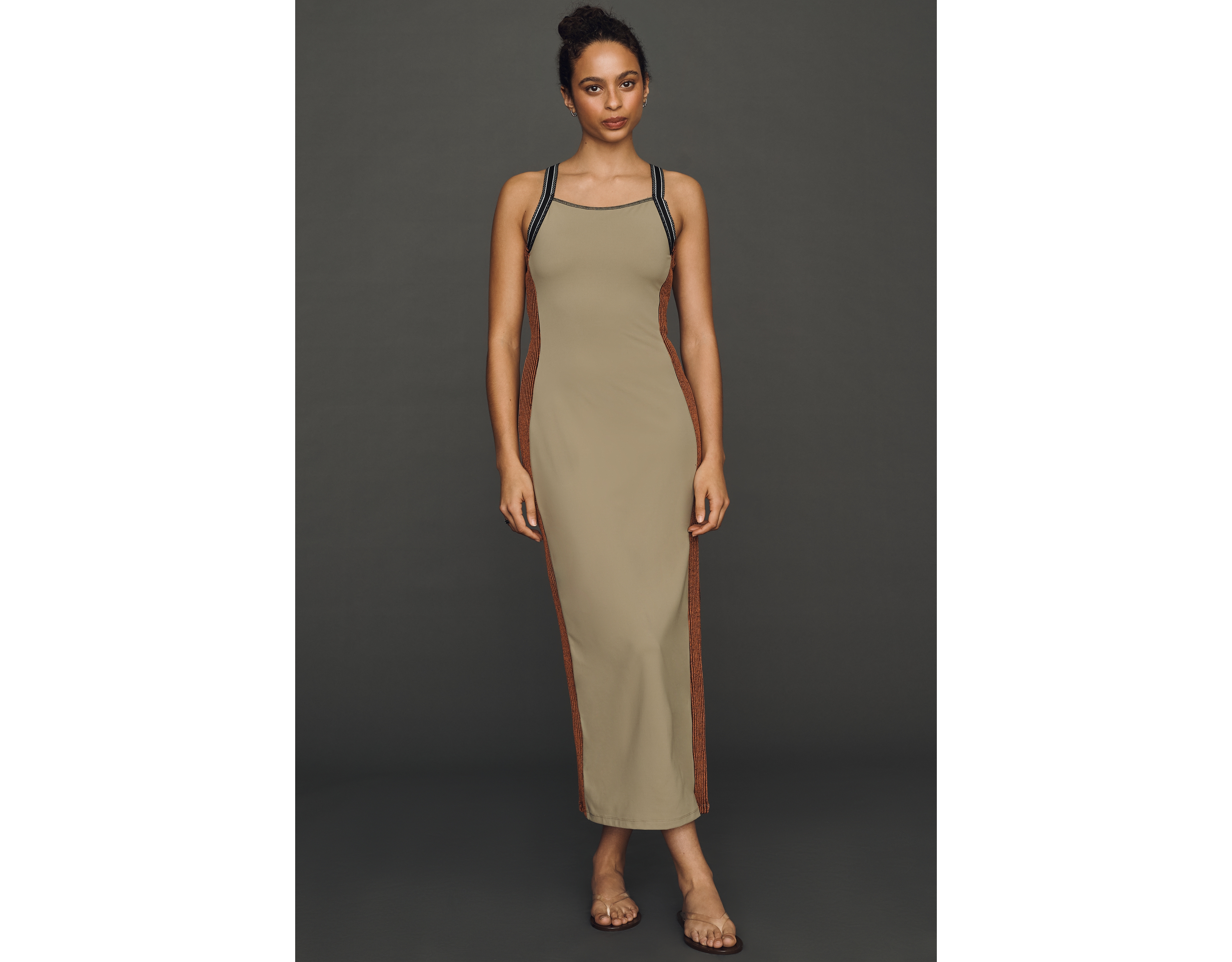 Daily Practice Open Back Column Midi Dress