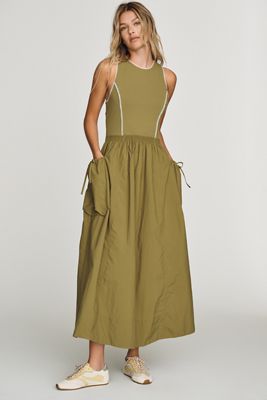 maxi chiffon dress Caira Chiffon Scarf Maxi Dress / Sage | MESHKI main image 0