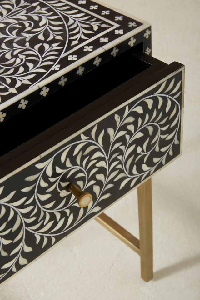 Scroll Vine Inlay Nightstand #4