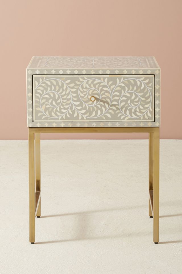 Scroll Vine Inlay Nightstand #1