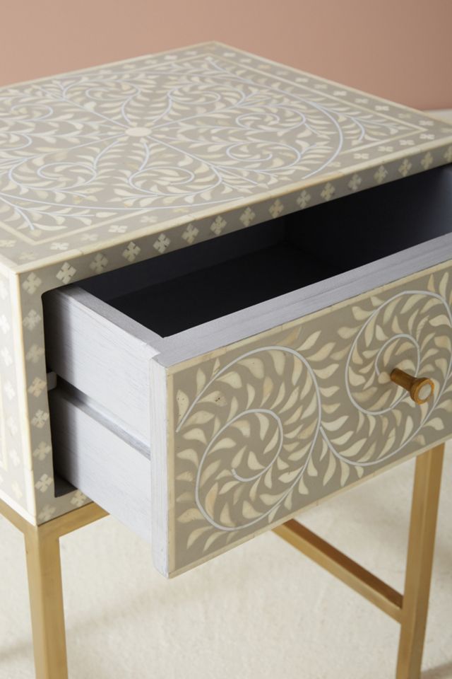 Scroll Vine Inlay Nightstand #3