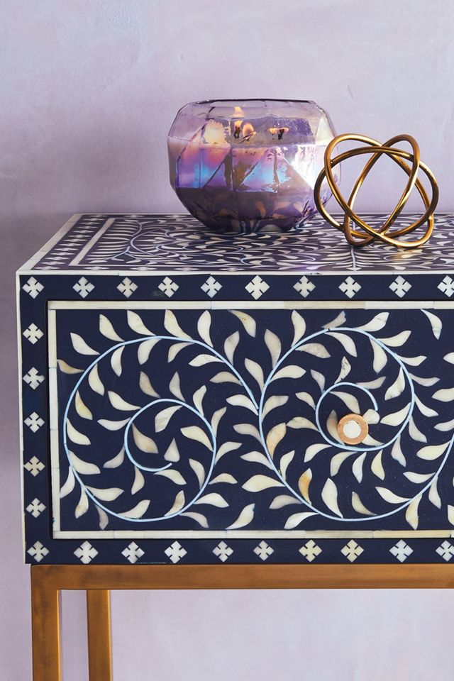 Scroll Vine Inlay Nightstand #4