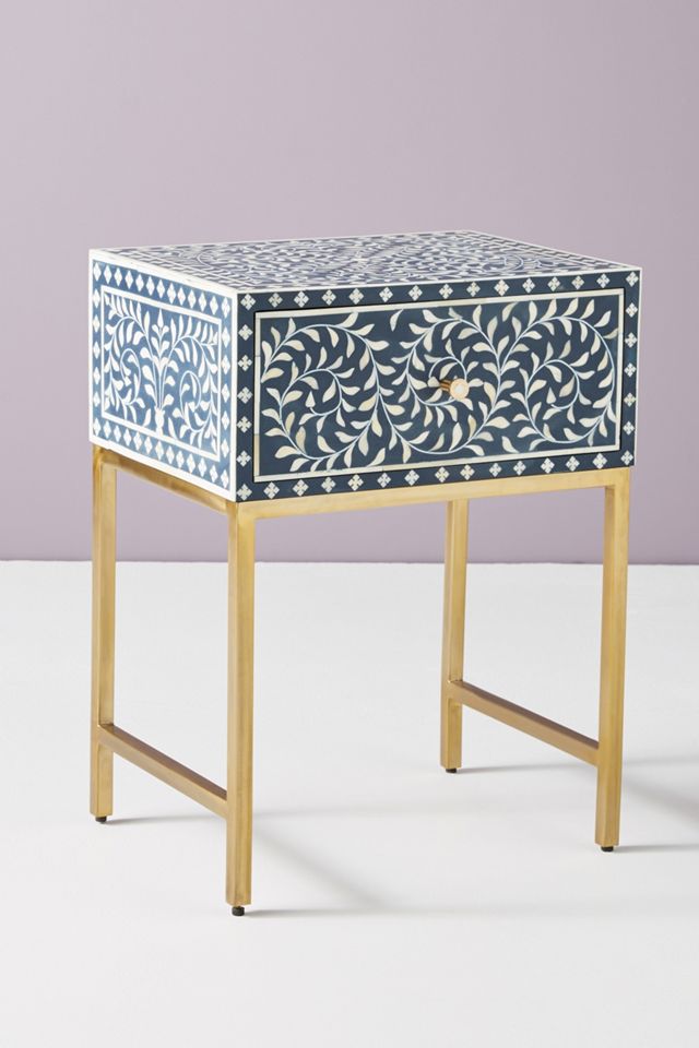 Scroll Vine Inlay Nightstand #1