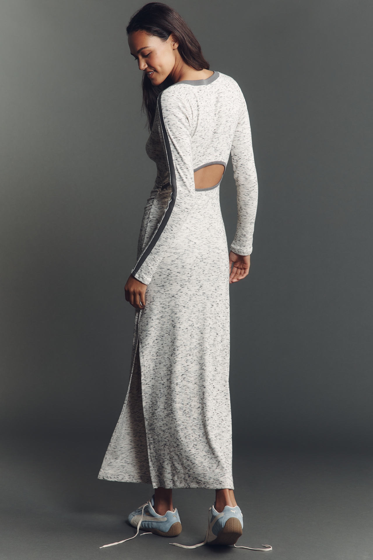 Daily Practice Long-Sleeve Fitted Midi Dress