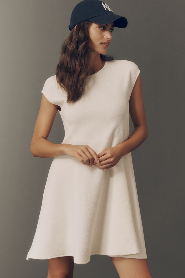Daily Practice Textured Cap-Sleeve Dress | Anthropologie