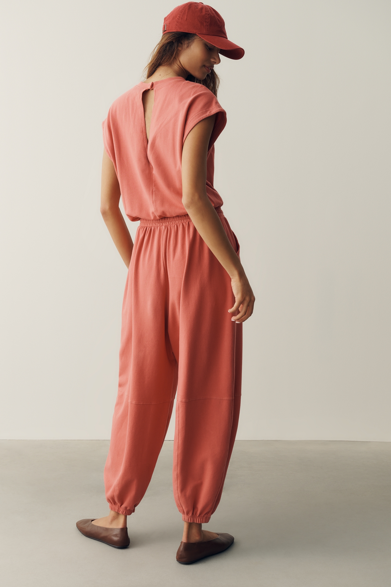 Daily Practice Short Sleeve Knit Jumpsuit