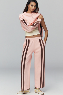 Araminta James Striped Logo Track Pants In Pink