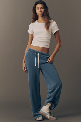 Z Supply Hunter Knit Drawstring Pants In Blue